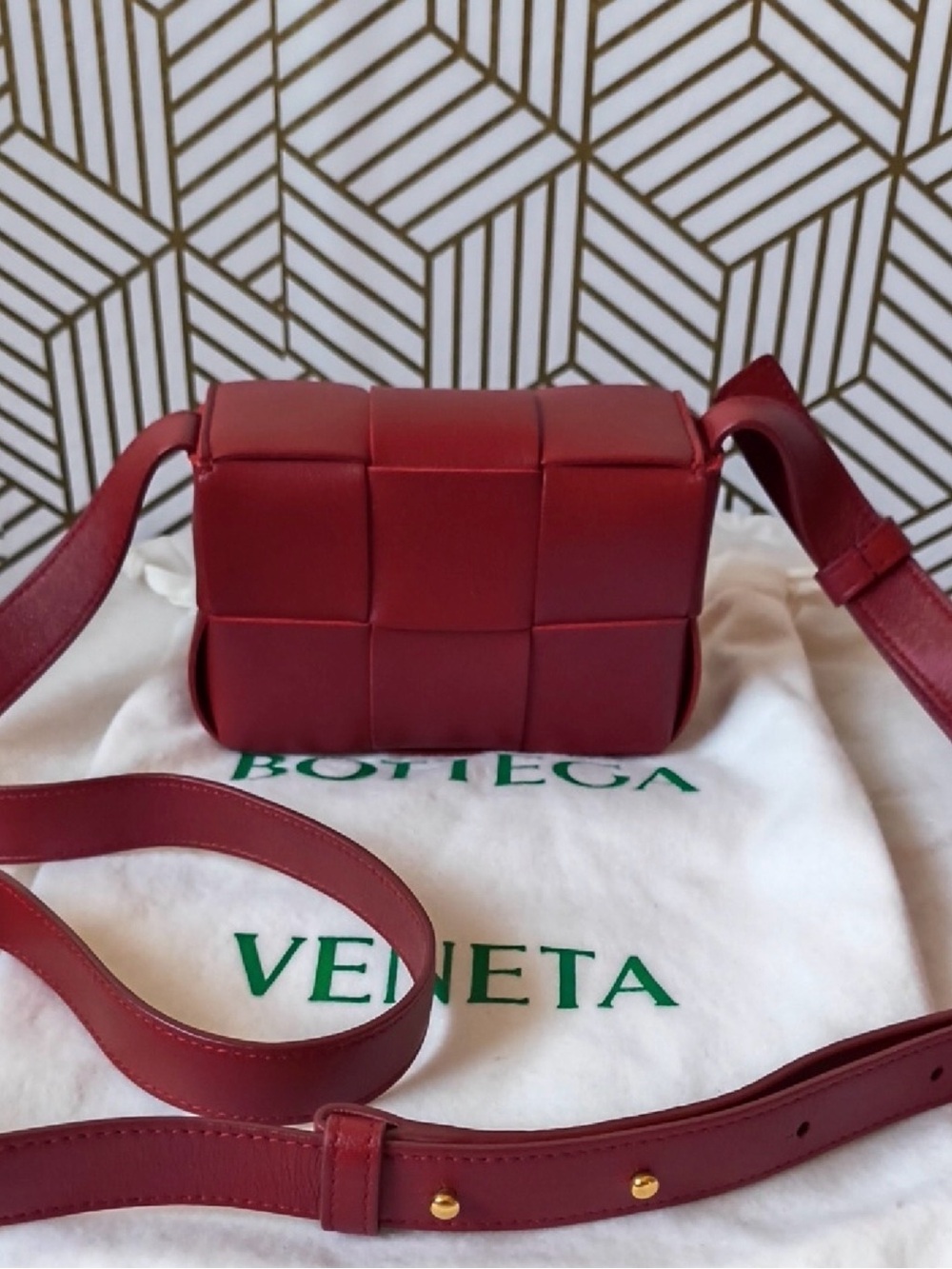Bottega Veneta Red Intrecciato Mini Bag